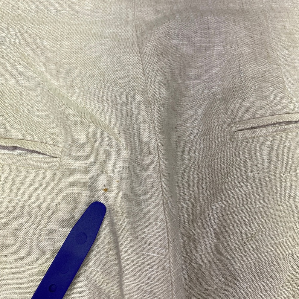 Reformation Linen Blend Pleated High Waist Trousers Pants Beige Sz 28" Tropical - Picture 8 of 10
